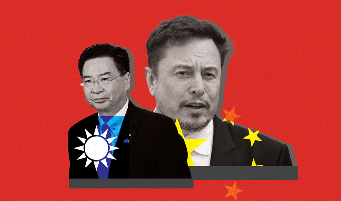 Letos je to už podruhé, kdy Elon Musk (vpravo) veřejně prohlásil, že chápe plány Číny na připojení Tchaj-wanu.
