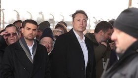 Elon Musk navštívil Osvětim-Březinku. (22. 1. 2024)