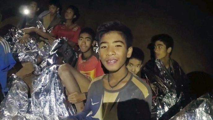 Zachránění thajští fotbalisti