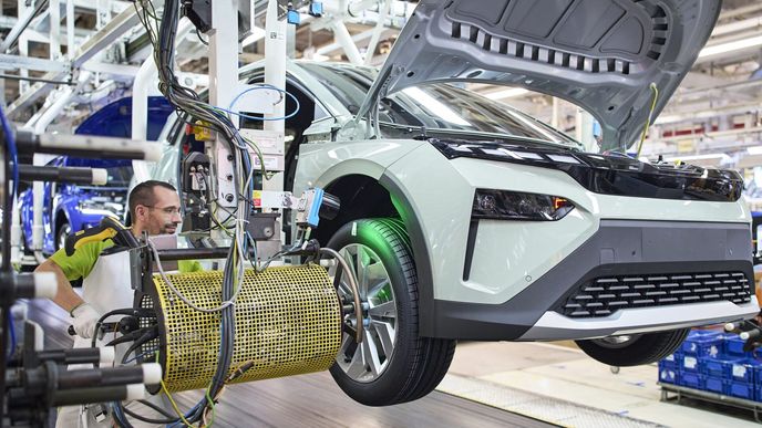 Takhle Škoda Auto vyrábí elektromodel Elroq. Takhle Škoda Auto vyrábí elektromodel Elroq.
