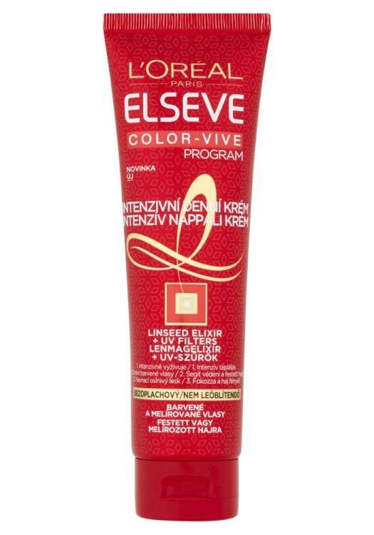 Krém pro barvené vlasy, Elseve Color-Vive, 150 Kč (150 ml) Koupíte v síti drogerií.