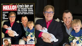 První společná fotografie kompletní rodiny Sira Eltona Johna