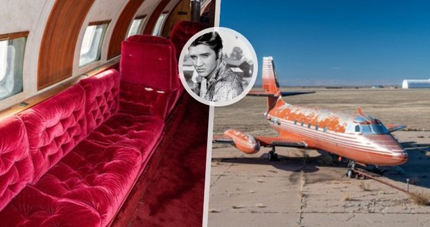 Luxusní tryskáč v červeném sametu: Soukromé letadlo Elvise Presleyho (†42) jde do dražby! 