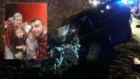 Mladík přejel do protisměru a srazil auto s rodinou: Emička (5) je ochrnutá, babička přišla o ruku!