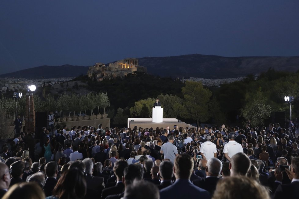Macronovi na oficiální návštěvě Řecka