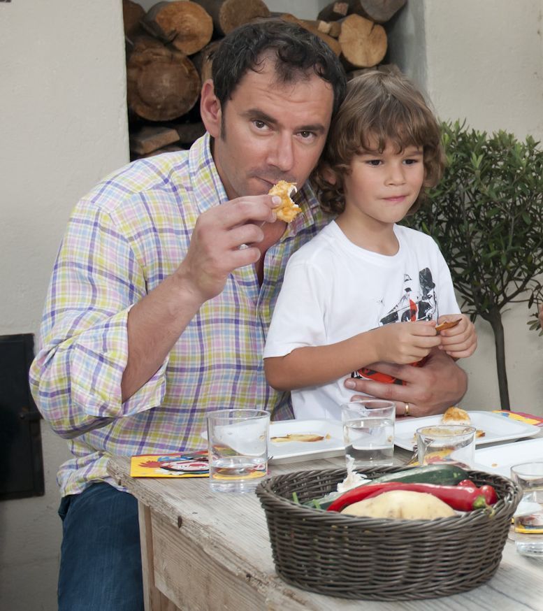 Emanuele Ridi se svým synem Giacomem.