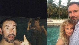 Lucie Hunčárová s Emanuelem Ridi si užívali noční koupání na dovolené na Maledivách.