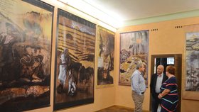 Výstava obrazů Emila Filly v zámku Peruc na Lounsku