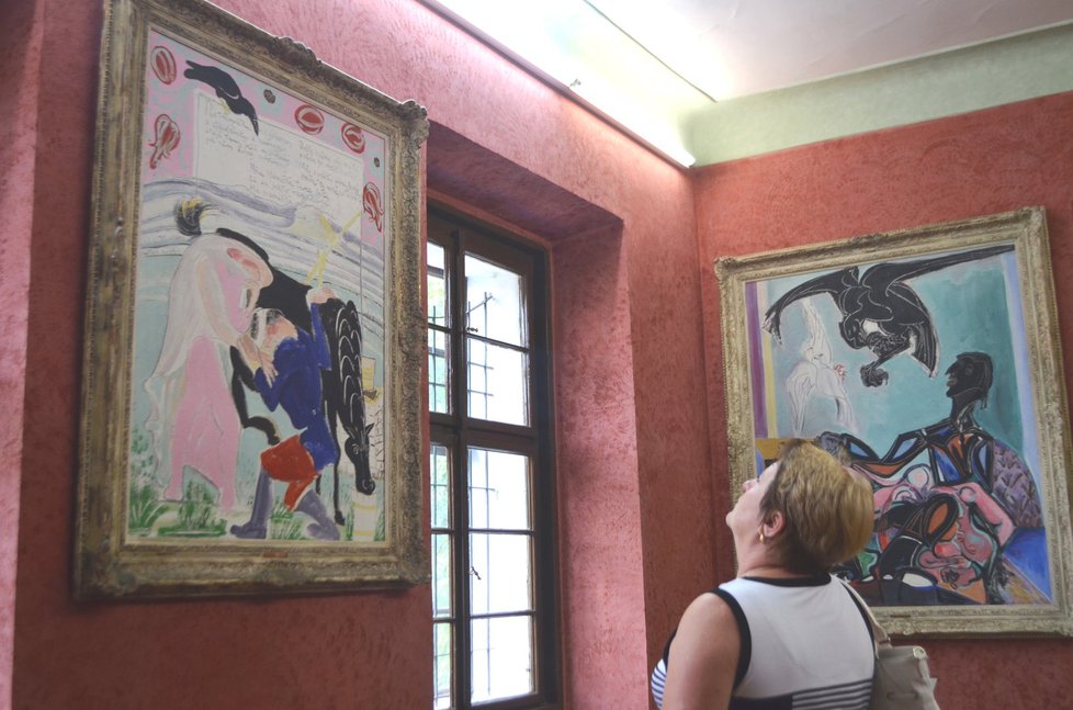 Výstava obrazů Emila Filly v zámku Peruc na Lounsku