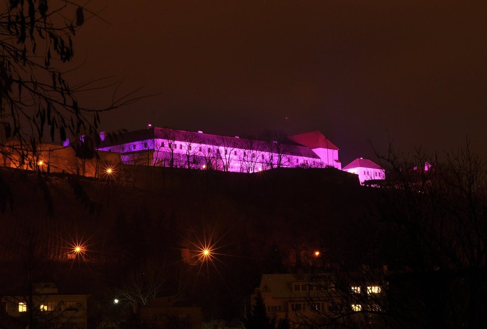 V Brně bude purpurově nasvícen hrad Špilberk a poprvé také Mahenovo divadlo, a to 16. listopadu 2019.