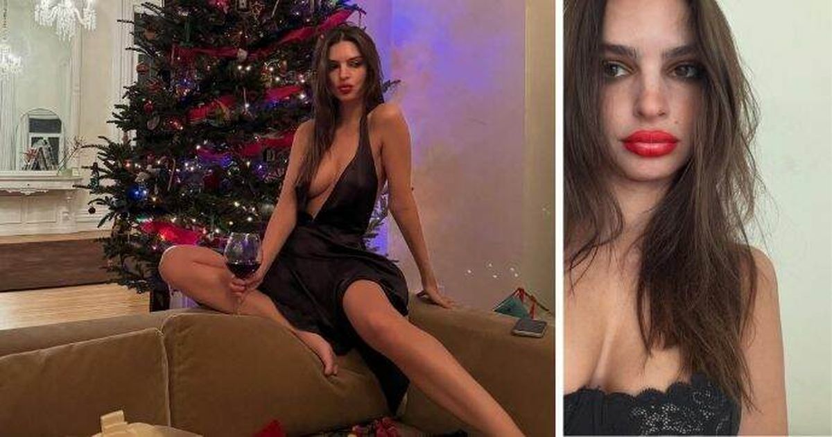 Emily Ratajkowski y su Navidad: ostras para cenar y pechos sueltos
