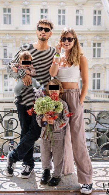 Jordan Haj a Emma Smetana s dětmi