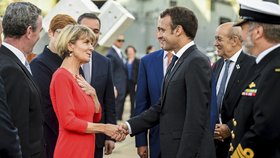 Francouzský prezident Emmanuel Macron a australská ministryně zahraničí Julie Bishopová