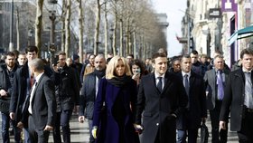 Francouzský prezident Emmanuel Macron s manželkou Brigitte.