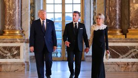 Macronovi vítali Trumpa ve Versailles (17.6.2026).