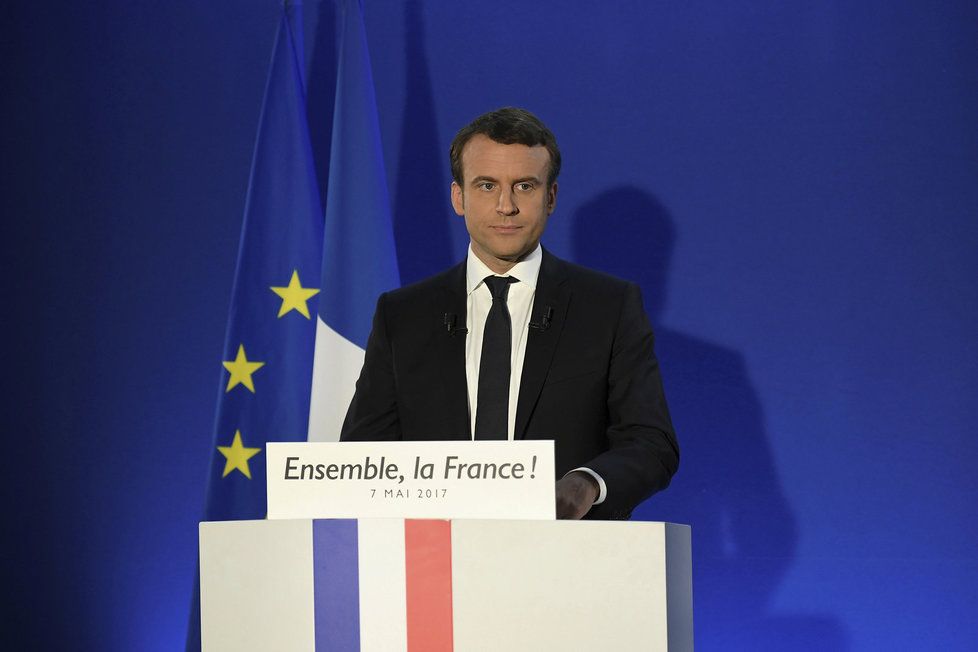 Emmanuel Macron vyhrál 2. kolo prezidentských voleb ve Francii (7. 5. 2017).
