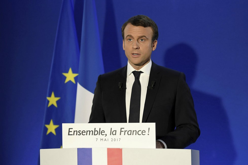 Emmanuel Macron vyhrál 2. kolo prezidentských voleb ve Francii (7.5.2017).