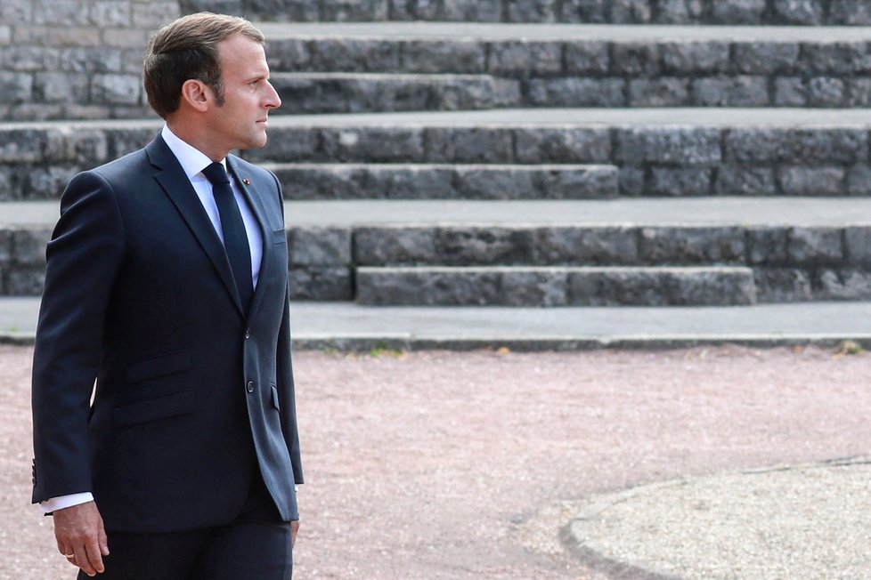 Francouzský prezident Emmanuel Macron během návštěvy Londýna, (18.06.2020).