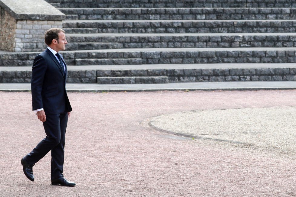 Francouzský prezident Emmanuel Macron během návštěvy Londýna (18. 06. 2020)