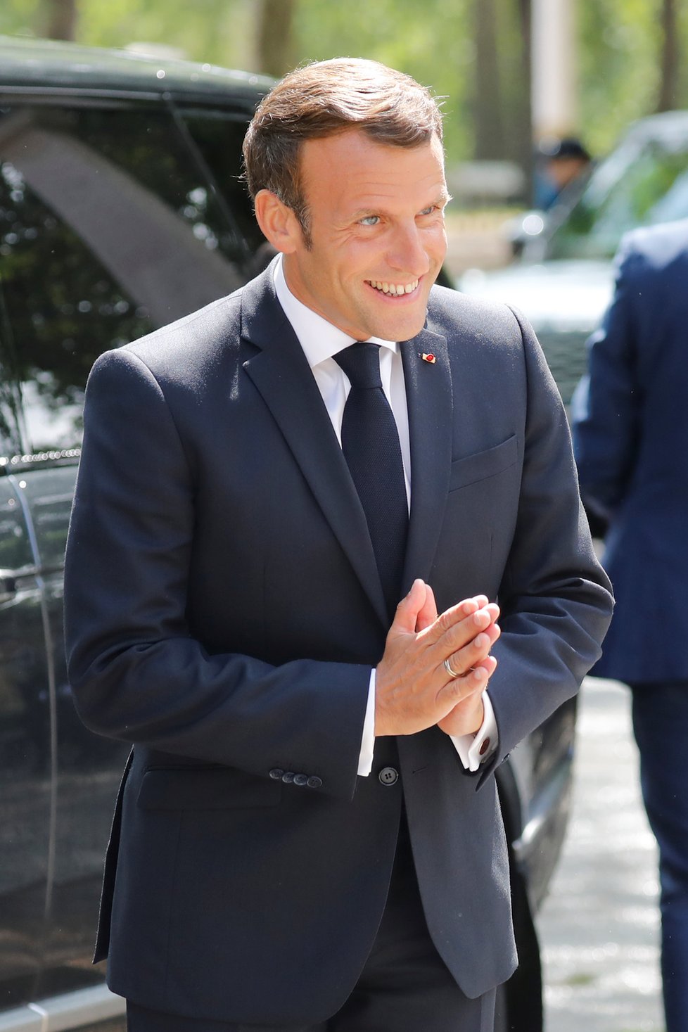 Francouzský prezident Emmanuel Macron během návštěvy Londýna, (18.06.2020).