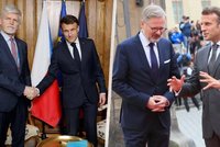 Macron na návštěvě Prahy: Setkání s Pavlem i Fialou. Uctí i oběti střelby na fakultě