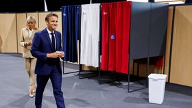 Emmanuel Macron během voleb