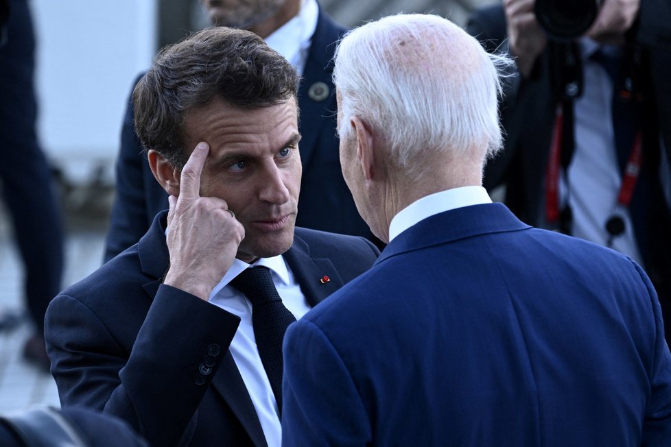 Summit G7: Americký prezident Joe Biden a francouzský prezident Emmanuel Macron (20.5.2023)
