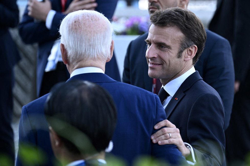 Summit G7: Americký prezident Joe Biden a francouzský prezident Emmanuel Macron (20. 5. 2023)