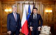 Zvolený český prezident Petr Pavel a francouzský prezident Emmanuel Macron v Mnichově (17.2.2022)