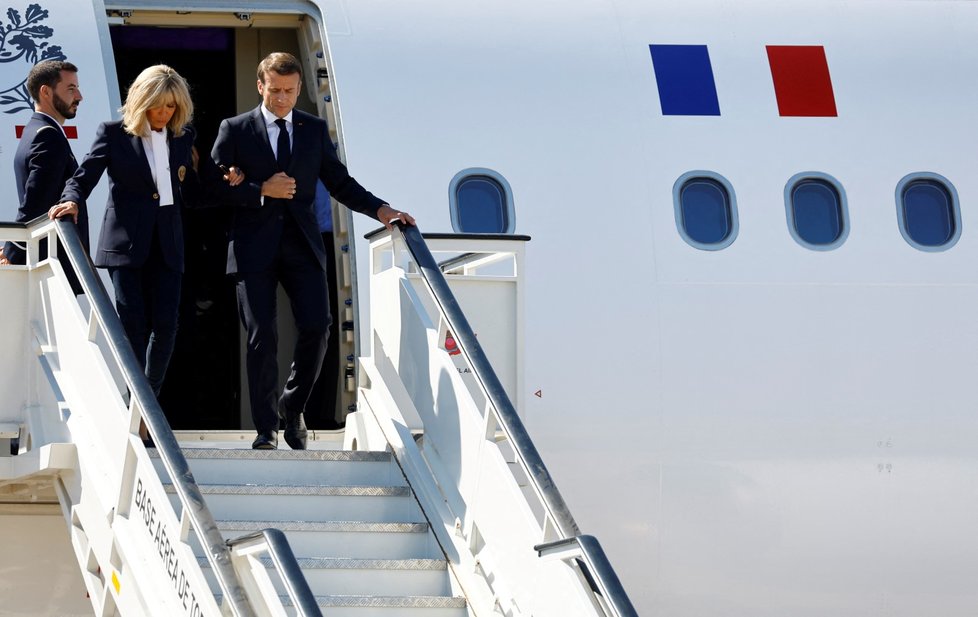 Francouzský prezident Emmanuel Macron na summitu NATO (28.6.2022)