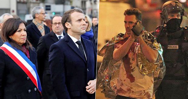 Paříž vzpomíná na 130 obětí teroru. Macron je na pietě poprvé jako prezident