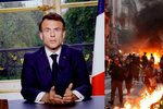 Emmanuel Macron promluvil o reformě penzí, ve Francii pokračují protesty