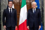 Emmanuel Macron a Sergio Mattarella.