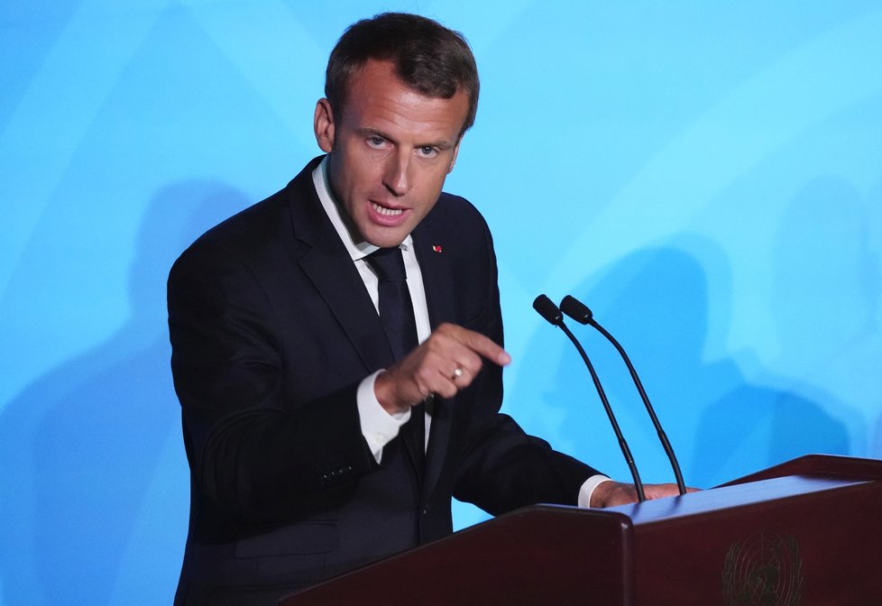 Klimatický summit OSN v New Yorku: Francouzský prezident Emmanuel Macron (23. 9. 2019)