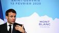 Francouzský prezident Emmanuel Macron v Chamonix představil klimatická opatření, která mají ochránit ledovec Mont Blanc.