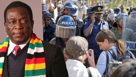 Lidé Zimbabwe zvolili nového prezidenta, tiskovku opozice rozehnala policie.