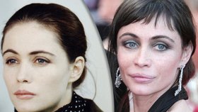 Emmanuelle Béart, když jí bylo 23 let a nyní. Po několika plastikách ztratil její obličej půvab...