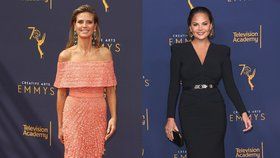 Heidi Klum a Chrissy Teigen na předávání cen Emmy