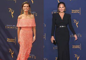 Heidi Klum a Chrissy Teigen na předávání cen Emmy