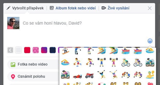 Nové emotikony už můžete na Facebooku využívat. Zatím jsou dostupné jen na webu, podpora v aplikacích přijde později.