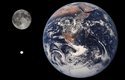 Srovnání velikostí: Země, Měsíc a Enceladus