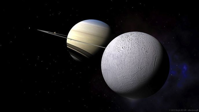 Saturn a Enceladus