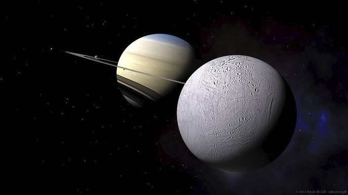 Saturnům měsíc Enceladus