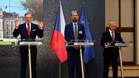 Tisková konference premiéra Petra Fialy se zástupci energetických firem (4.5.2023)