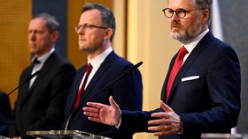 Tisková konference premiéra Petra Fialy se zástupci energetických firem (4.5.2023)