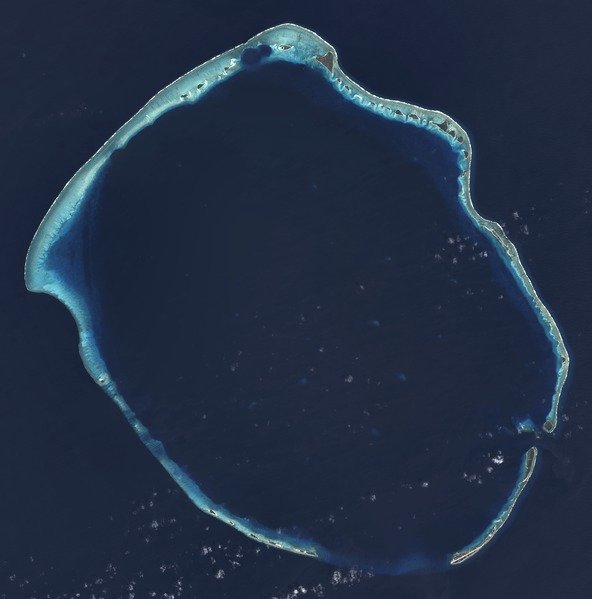 Pohled na Marshallovy ostrovy z vesmíru