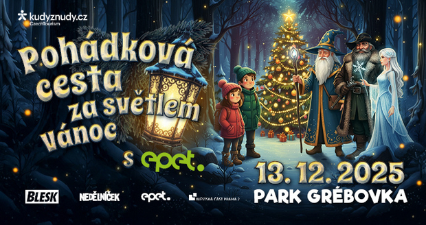 V Praze ožije vánoční pohádka! Děti se vydají zachránit kouzelný stromek. Už 13. prosince v Grébovce Pohádková cesta za světlem Vánoc