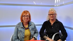 Reportérky Blesk tlapek Jana Ulrichová a Kateřina Lang v Epicentru Blesku.