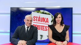 Šéf odborů Josef Středula v Epicentru Blesku.