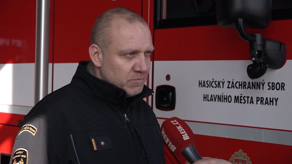 Mluvčí pražských hasičů Martin Kavka během rozhovoru pro pořad Epicentrum dne 11. 2. 2020